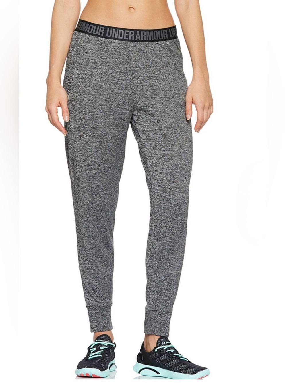 Under Armour Women's Play Up Twist Pants Joggers Grey/Black size: L
